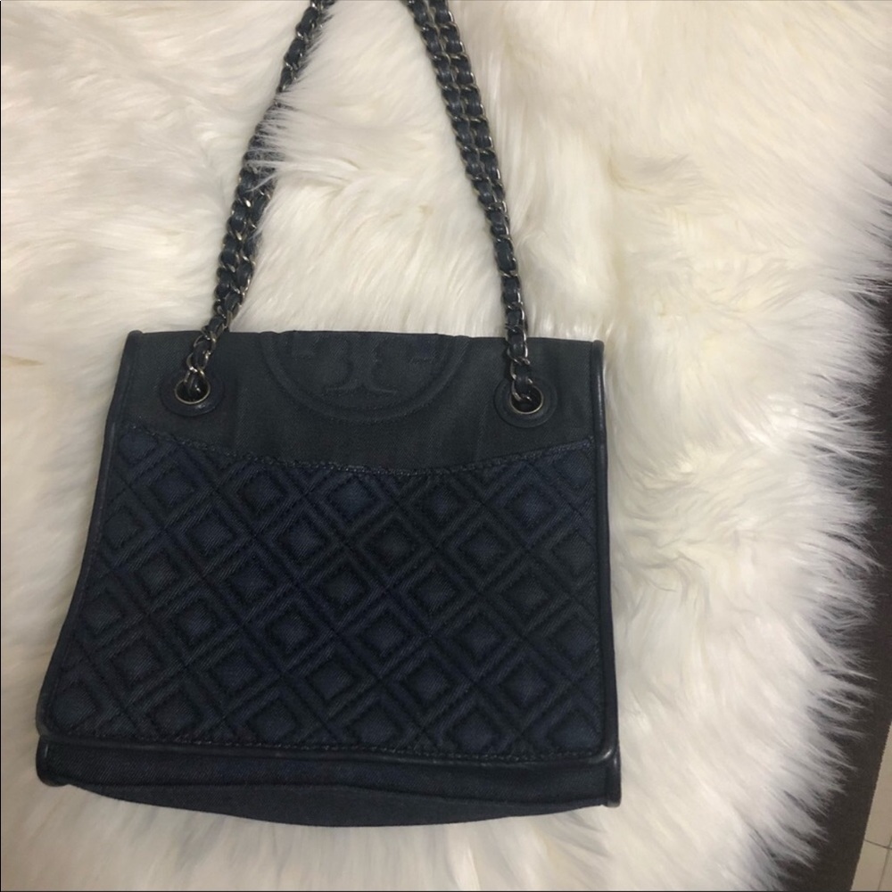 Tory Burch denim fleming bag